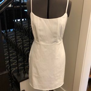 Blue Blush Size Medium Dress, with Spaghetti Straps and built in Corset